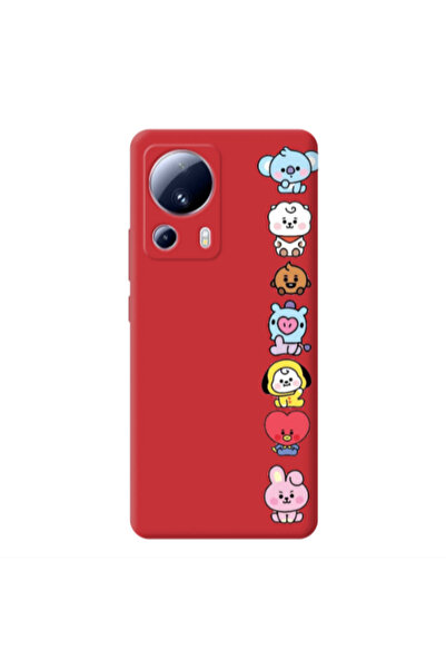 Other Xiaomi Mi 13 Lite Lovely animals Red Colored Silicone TPU Θήκη