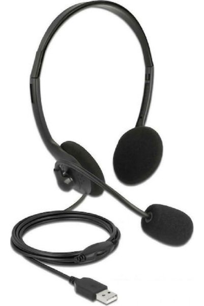 DELOCK Στερεοφωνικά ακουστικά USB - Ελαφριά ακουστικά πολυμέσων πάνω από το α...