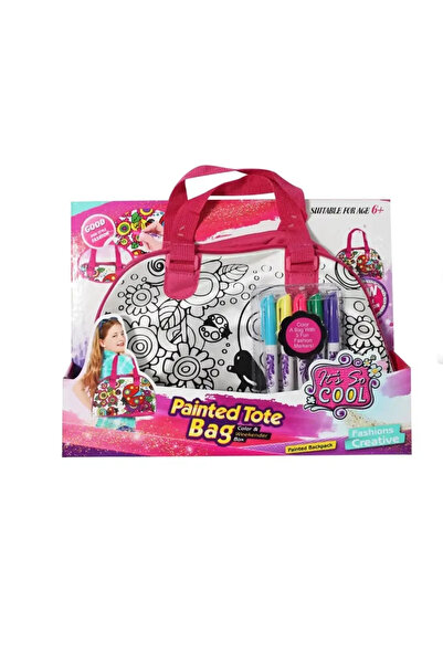 Toybox DIY Coloring Tote Bag Creative Set for Girls with Markers