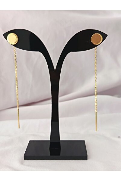 IAMIRA Cercei din bronz, 8 cm, argintii.