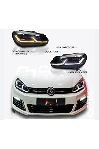Genel Markalar Golf 6 J Led far takım sağ sol takım golf 2010-2012 Led far