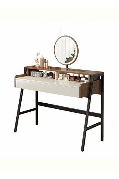 sharpdo Modern Bedroom Minimalist Style Dressing Table with LED Mirror 2 UK P...