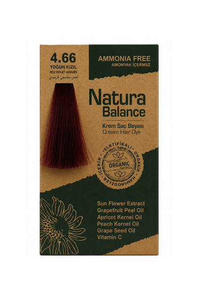NATURABALANCE Natura Balance Yoğun Kızıl 4.66 Krem Saç Boyası