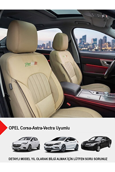 GM-DESIGN Perfetto Series Luxury Linen Car Seat Cover - (Opel Corsa-Astra-Vec...