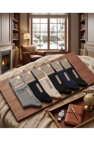 Mısırlı 6 Pairs of Men's Bamboo Seamless Odor-Free Seasonal Socks No. 38-40