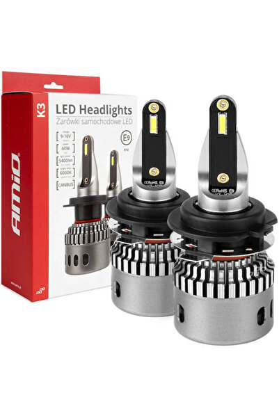 AMIO Lamps Car H7 Canbus LED 6000K Cold White 12V / 16V 60W 2pcs