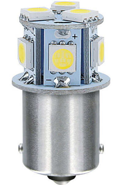 Lampa Λάμπες Αυτοκινήτου BA15S / P21W 8SMDx1CHIP LED Λευκό 20 τεμάχια