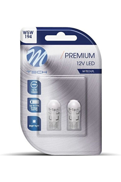 M-TECH Λάμπες Αυτοκινήτου T10 / W5W / W2.1X9.5D Canbus LED Πορτοκαλί 12V 0.6W...