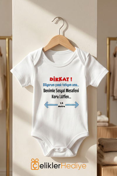 ÇELİKLER HEDİYE I Know I'M Very Sweet Printed Baby Bodysuit 100% Cotton Unise...