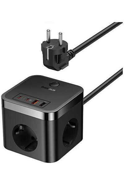 Baseus Πολύπριζο 3 Θέσεων με 2 USB-A, 2 USB-C, Διακόπτη και Καλώδιο 1.5μ Κωδι...