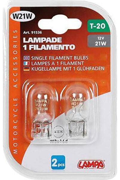 Lampa Λάμπες Μοτοσικλέτας W21W 12V 21W 2 τεμάχια