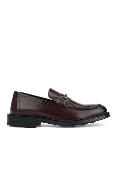 Ziya , Men's Genuine Leather Shoes 163986Z4163 Claret Red
