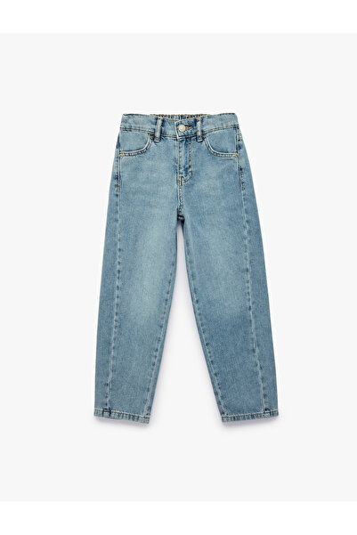 Koton Pantaloni din denim cu croială relaxată și detalii din bumbac la buzunare