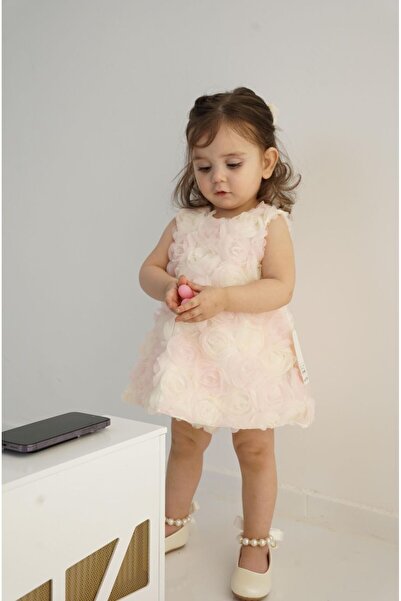 SweetMe Kız bebek güllü elbise