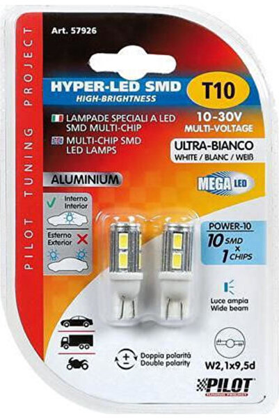 Lampa Λάμπες Αυτοκινήτου & Μοτοσικλέτας Mega-Led Υψηλής Ισχύος 10 T10 LED 650...