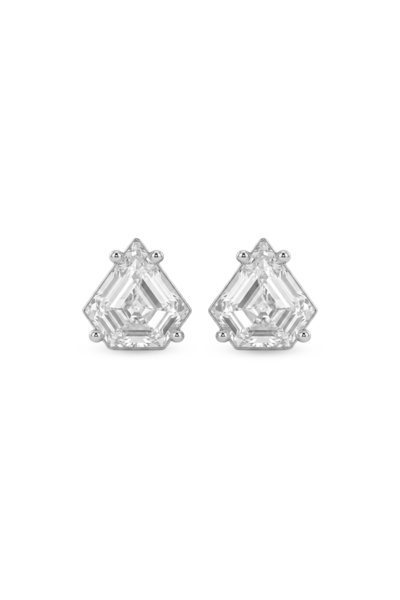 Charmist Steel Prism Marquise Earrings