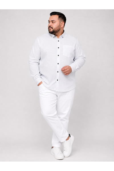 ANNEX Large Size Cotton Long Sleeve Men's Shirt