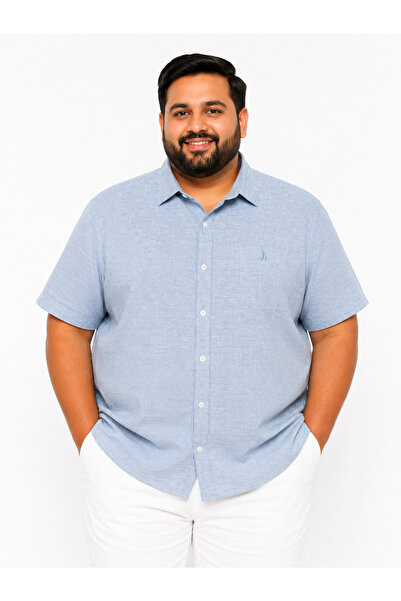 ANNEX Large Size Cotton Short Sleeve Men's Shirt