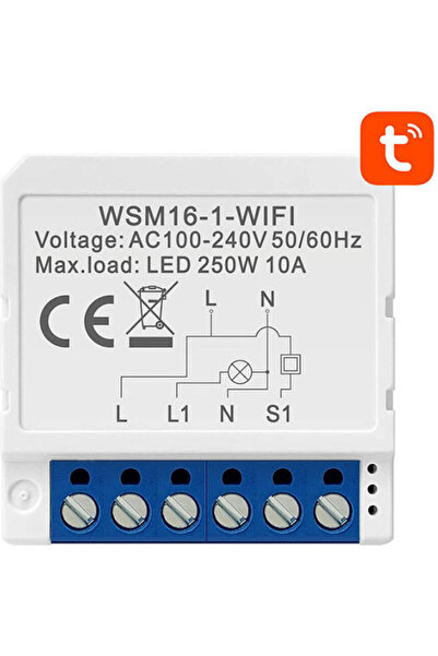 Avatto WSM16-W1 Έξυπνος Διακόπτης 1 Κανάλι Wi-Fi 10A