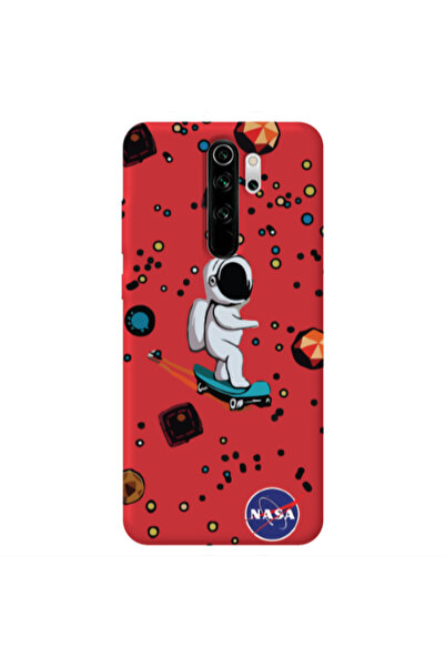 Other Xiaomi Redmi Note 8 Pro Astronaut with skateboard Red Colored Silicone ...