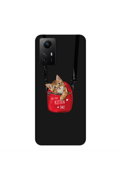 Other Xiaomi Redmi Note 12s Kitten Me Black Colored Silicone TPU Θήκη