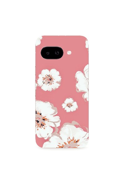 Other Google PIXEL 9A White Flowers Transparent Silicone TPU Θήκη