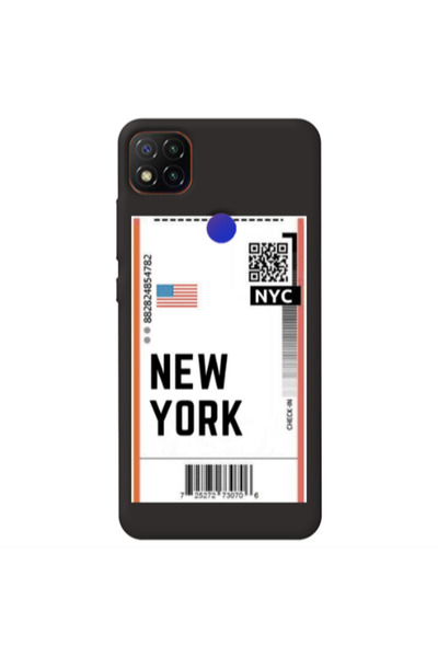 Other Xiaomi Redmi 9c New York NYC Black Colored Silicone TPU Θήκη