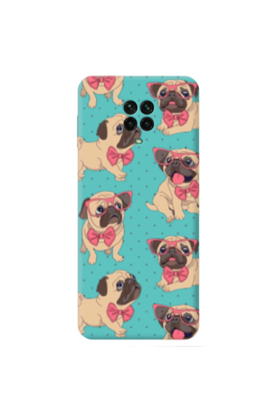 Other Xiaomi Redmi Note 9 Pro Dog Spectacled Turquoise Colored Silicone TPU Θήκη