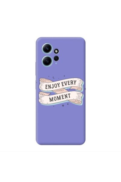 Other Xiaomi Redmi Note 12 4G Enjoy Every Moment 2 Purple Colored Silicone TP...