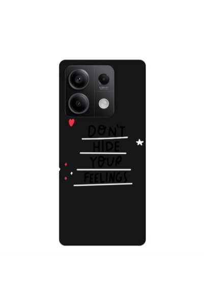 Other Xiaomi Redmi Note 13 5G Dont Hide Your Feelings Black Colored Silicone ...