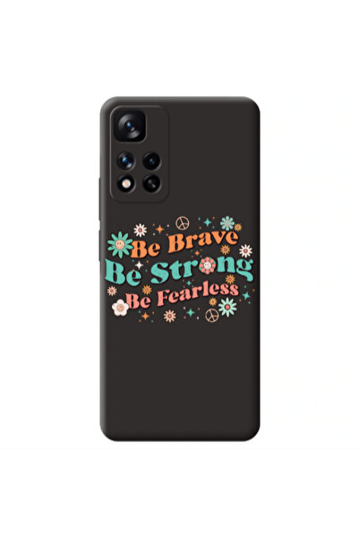 Other Xiaomi Redmi Note 11 Pro 5G Be Brave Black Colored Silicone TPU Θήκη