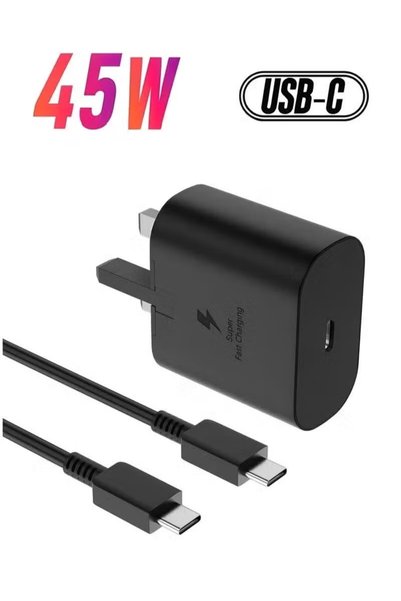 Fat Dolphin Boutique Store شاحن سريع جداً بقوة 45 واط مع كابل USB-C متوافق مع...