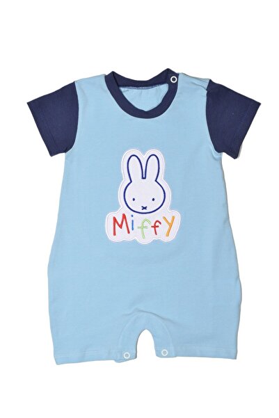 Miffy Καλοκαιρινό ολόσωμο φορμάκι γαλάζιο με κεντητό σχέδιο. 11 9-12 μηνών 74...
