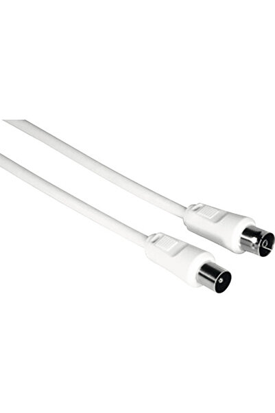OEM Prelungitor cablu coaxial Hama 10m 75dB alb, incl. mufe TV (mamă/tată)
