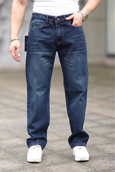 eurox Green Tint Washable Blue Baggy Fit Lycra-Free Comfortable Cut Jeans