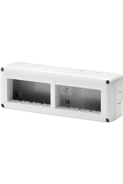 OEM Doză suport aparataje Gewiss 8 module IP40, montaj aplicat, gri