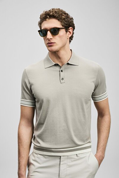 Lufian 111090139 Luıs Men's Modal Blend Polo Collar T-Shirt Men's T-Shirt Kum