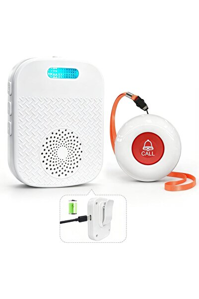 CallToU Wireless Caregiver Pager Emergency Call Button for Seniors Portable C...