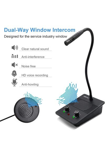 CallToU Window Speaker Intercom System, Dual Way Anti-Interference Microphone...