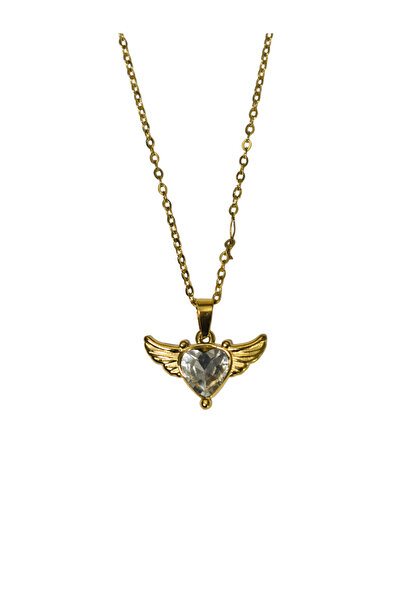 AngelsAccessories Ατσάλινο Κολιέ με Κρεμαστό Άγγελο
