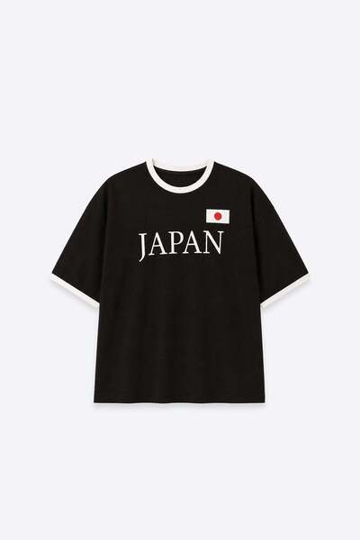 VAMOSCLO FIFA SVETSKO KUPA 26™ Japan Oversize T-Shirt Crna