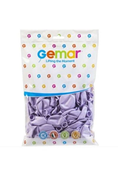 Gemar Set de 100 de baloane rotunde lila de 26 cm