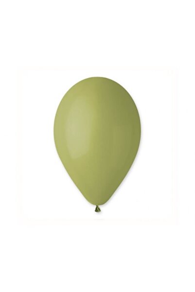 Gemar Set de 100 baloane verde măsliniu de 30 cm