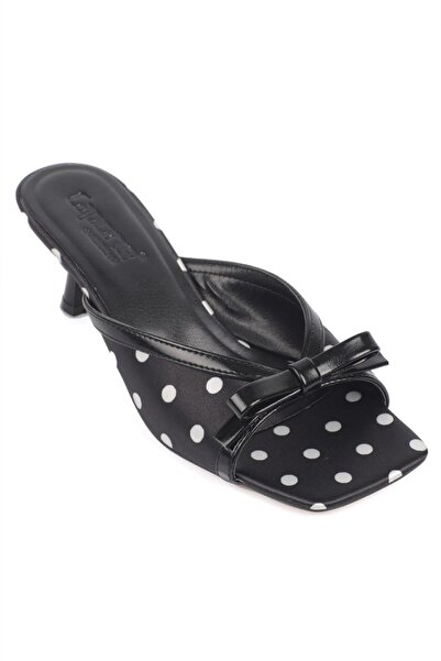 Capone Outfitters Issy Satin Mid-Heeled Blunt-Toe Women's Slippers