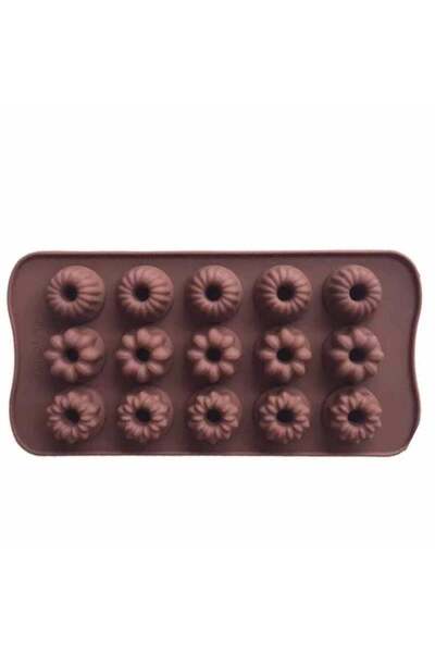Adana Pasta Malzemeleri Chocolate Mold - Silicone - Mixed Flowers Sck-10