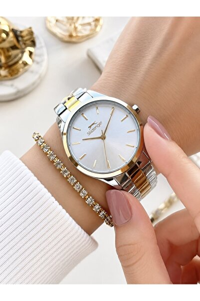 Slazenger Steel Cord 5 Atm Water Resistant 2 Year Warranty Women Wristwatch B...