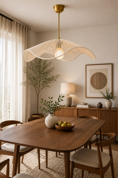 3DreaMaker Modern HandMade Rustik Tarz Bohem Avize (Beyaz Led Ampül Hediyedir)