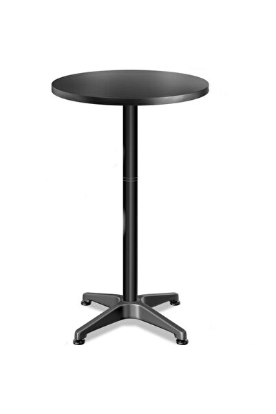 Casaria Masă de cocktail, Casaria, Ø60cm, înălțime reglabilă, aluminiu, Negru