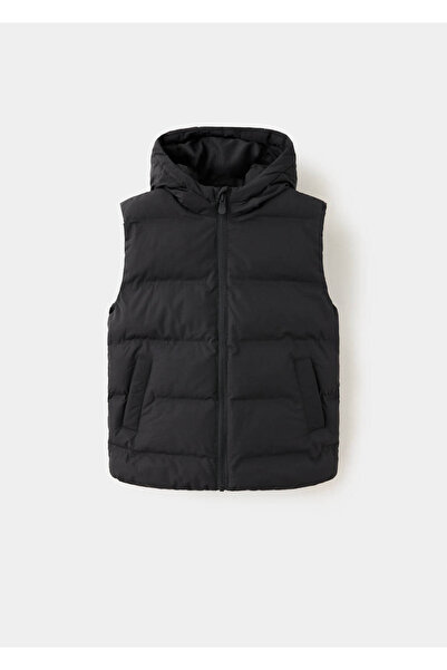 MANGO Kids Kapüşonlu kapitone yelek