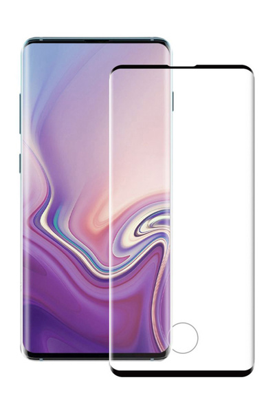 POWERTECH Σκληρυμένο Γυαλί 3D, με μερική κόλλα, κυρτό, Samsung S10 Plus, μαύρο
